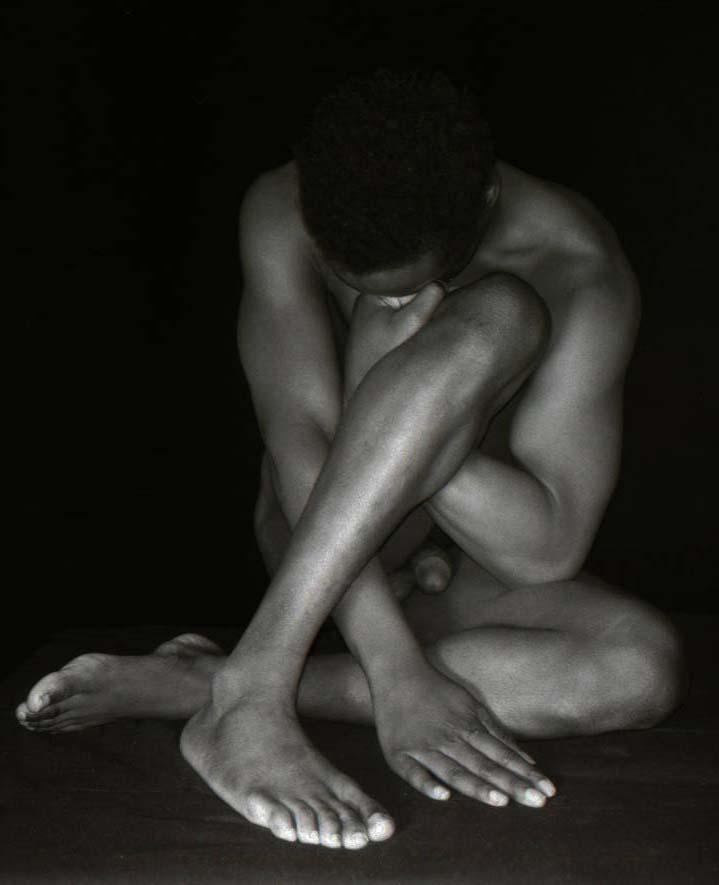Male model posing nude